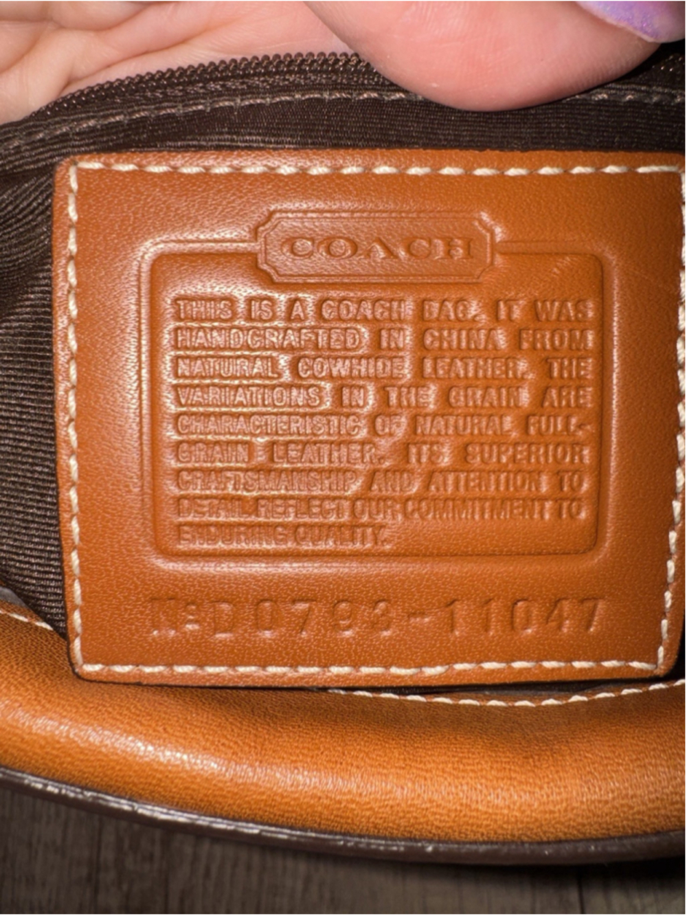 Vintage Coach Hamptons Carryall 11047 Cognac Leather Shoulder Tote Classic - Picture 16 of 16